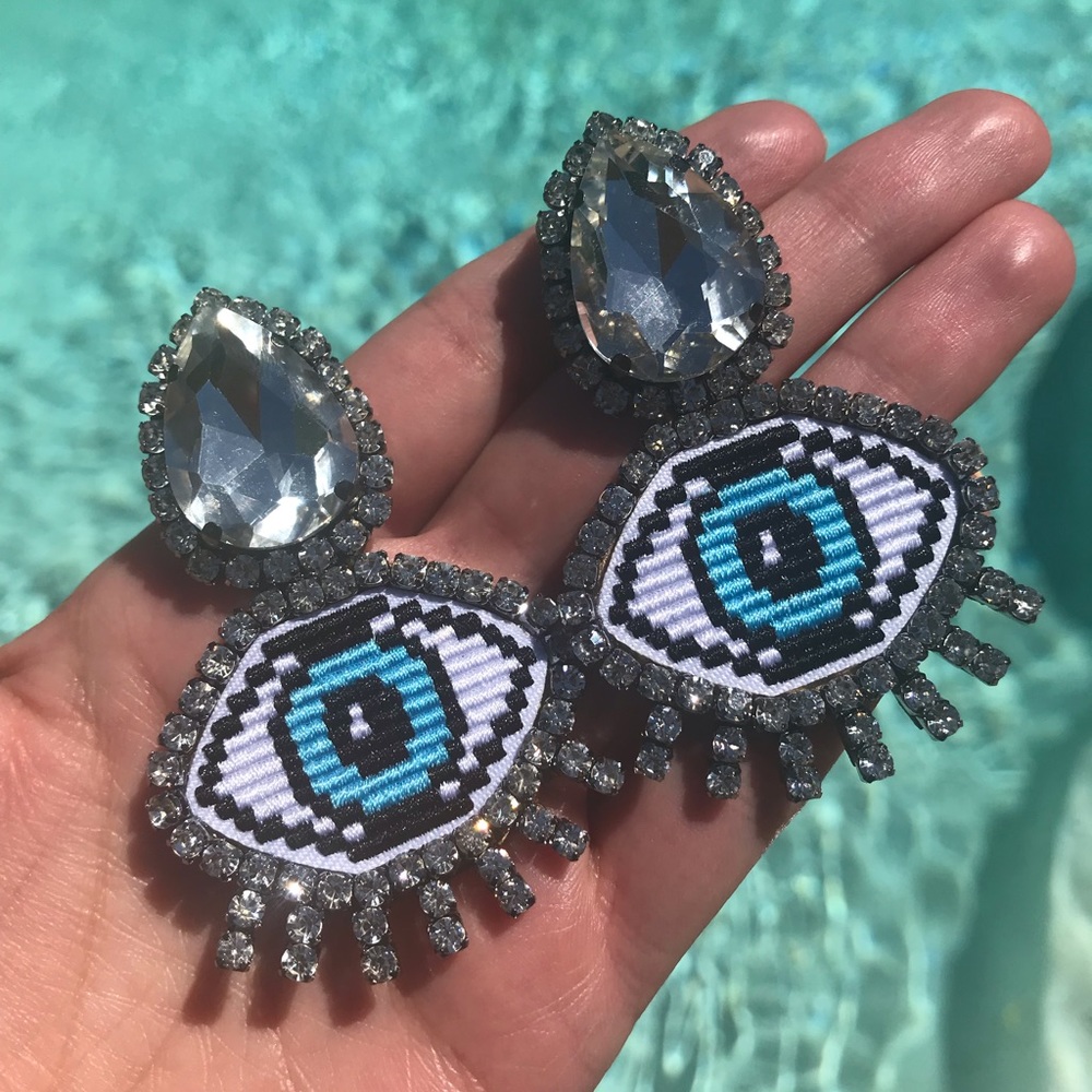Eye Clip Earrings